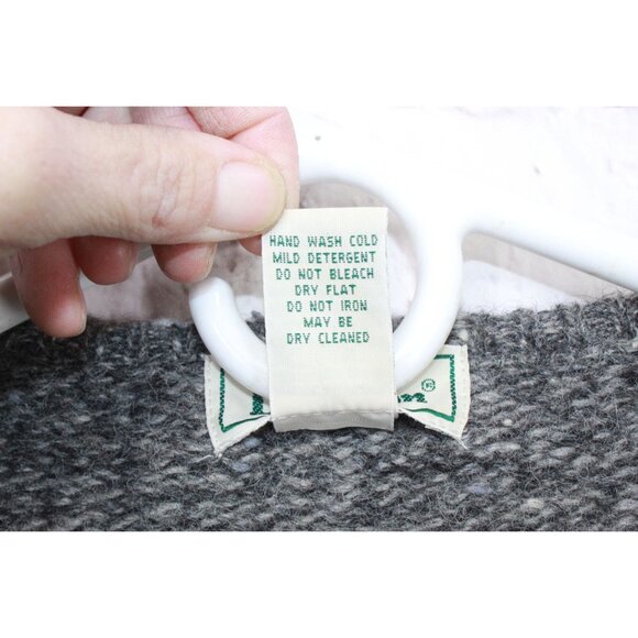 LL Bean Wool Blend Charcoal Gray Full Zipper Sweater Size M - Picture 8 of 10